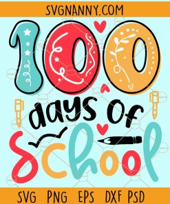 100 days of school svg