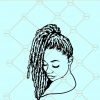 Black woman with dreadlocks SVG