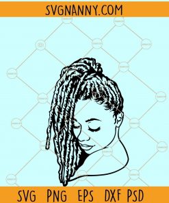 Black woman with dreadlocks SVG