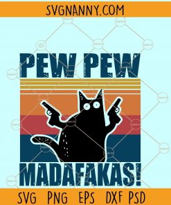 Cat Pew Pew Madafakas SVG