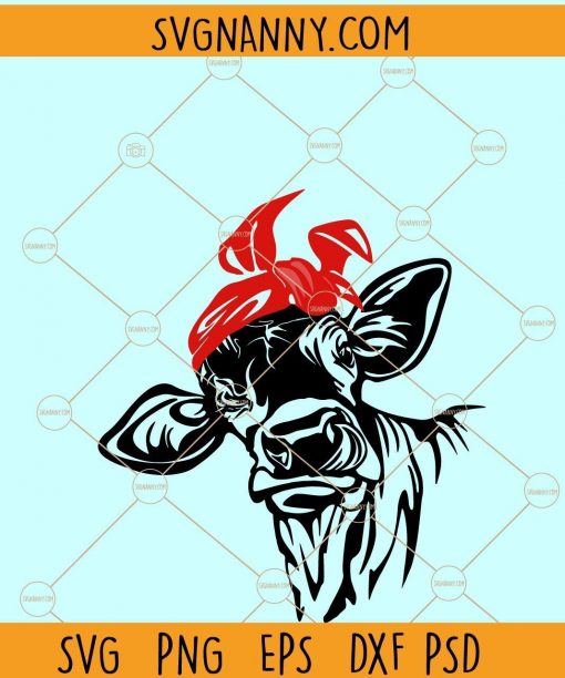 Cow with bandana SVG