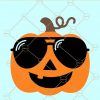 Pumpkin with sunglasses SVG