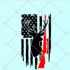 Deer hunt flag SVG