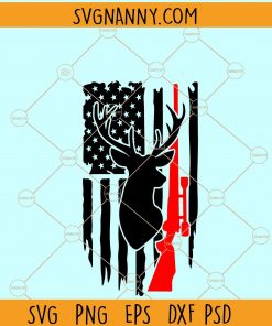 Deer hunt flag SVG