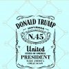 Donald Trump Jack Daniel SVG