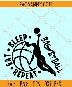 Eat sleep basketball repeat SVG