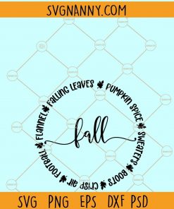 Fall Circle SVG