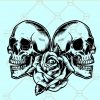flower skull SVG
