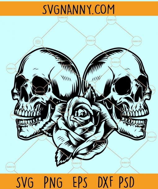 flower skull SVG