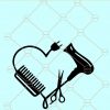 Hairdresser Heart SVG