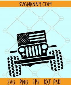 Jeep American flag SVG