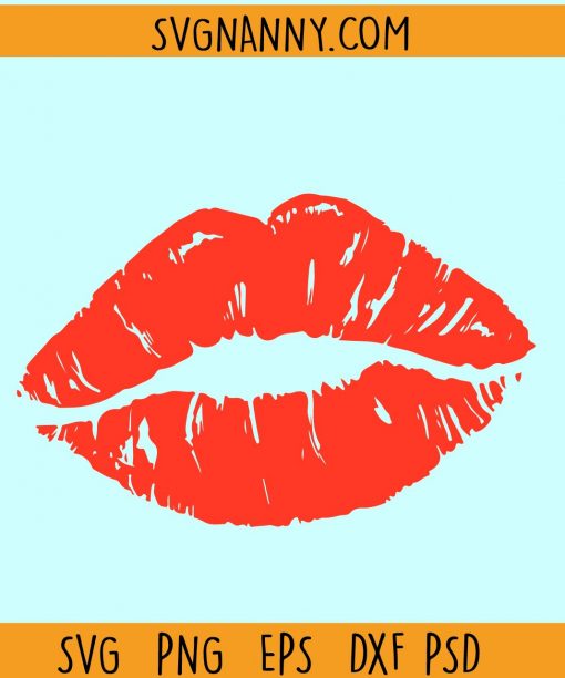 Lip Print SVG free