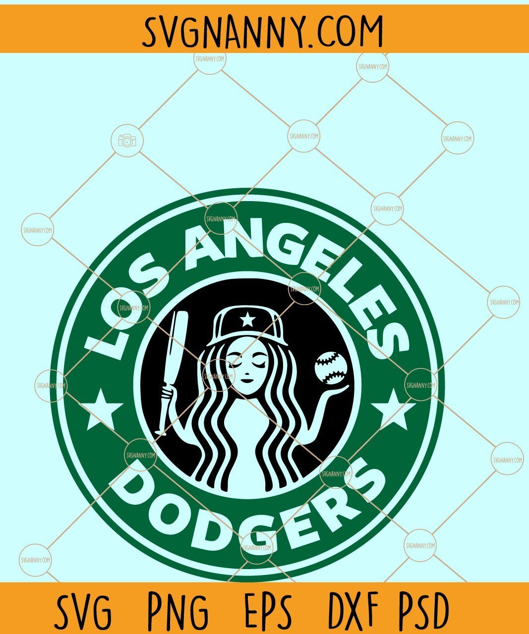 Los Angeles dodgers Starbucks SVG, Los Angeles dodgers SVG, LA