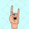 Witch rock hand SVG