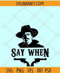 Say When Tombstone SVG