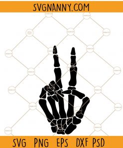 Skeleton peace hand Svg