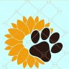 Sunflower Paw Print SVG
