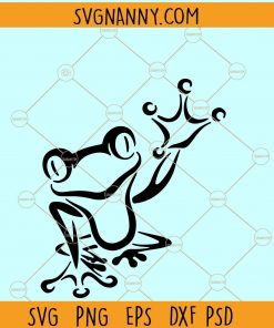 Waving frog SVG