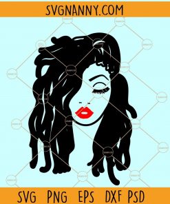 woman with dreadlocks SVG