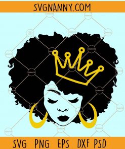 afro queen svg