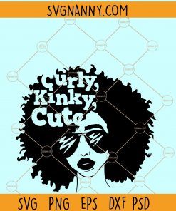 curly kinky cute svg