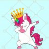 Dabbing unicorn svg