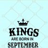 Kings are Born in September SVG