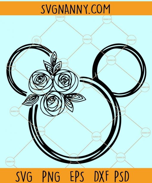 Floral Minnie SVG