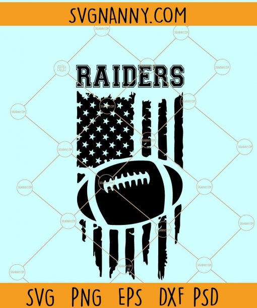 Las Vegas Raiders Football flag SVG
