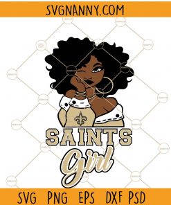 New Orleans Saints Girl SVG