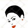 Black Woman with Short Hair svg
