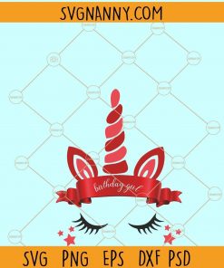 unicorn birthday svg