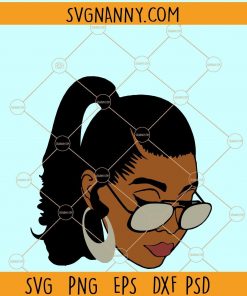 Afro woman with sunglasses svg