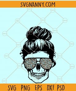 Mom Life Skull Cheetah svg