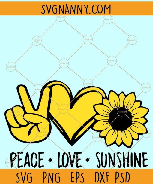 Peace Love Sunshine SVG