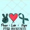 PTSD awareness ribbon svg