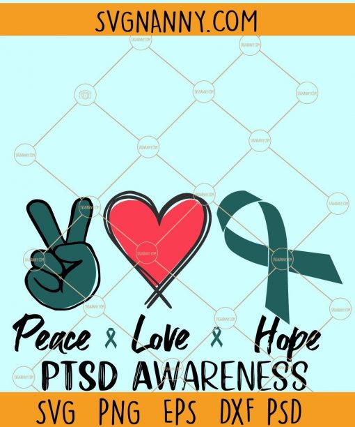 PTSD awareness ribbon svg