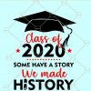 Class Of 2020  We Made History svg
