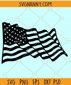 American waving flag SVG