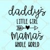 Daddy's Girl Mama's World SVG