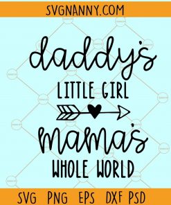 Daddy's Girl Mama's World SVG
