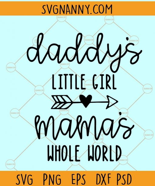 Daddy's Girl Mama's World SVG