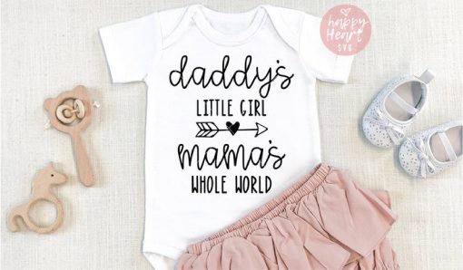 Daddy's Girl Mama's World SVG file