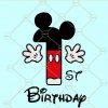 1st Birthday Mickey svg