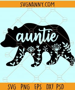 Auntie bear svg