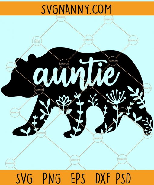 Auntie bear svg