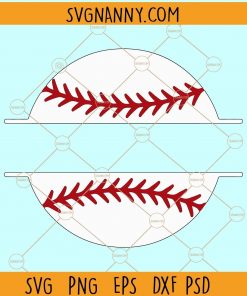 Baseball Ball Split svg