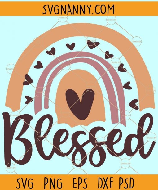 Blessed Rainbow Svg