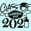 Class of 2021 pandemic style svg