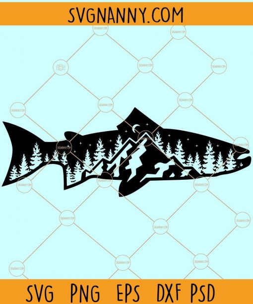 Fish and Trees SVG